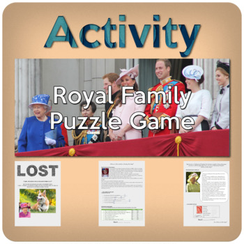 Preview of BRITISH ROYAL FAMILY - A fun puzzle-game activity for ESL learners!
