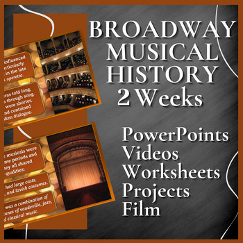 Preview of BROADWAY HISTORY | 2 Week Unit | THEATRE