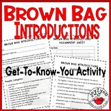 BROWN BAG INTRODUCTIONS | GET-TO-KNOW-YOU ACTIVITY | CLASS