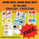 BROWN BEAR, BROWN BEAR WHAT DO YOU SEE FLASHCARDS - ENGLIS