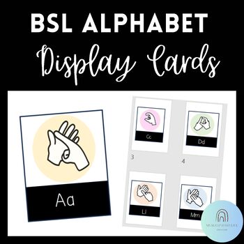 Preview of BSL- British Sign Language alphabet display cards
