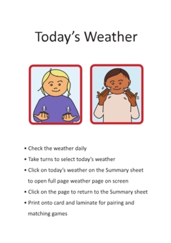 Preview of BSL WEATHER SIGNS Interactive pdf and Wall Decoration
