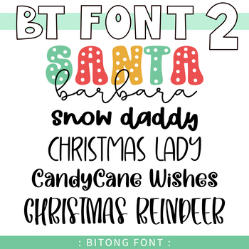Preview of BT Fonts : Font Bundle Vol.2 Christmas and Valentine Theme