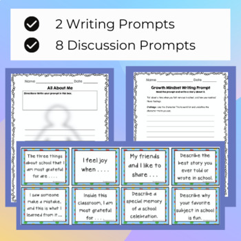 All About Me Worksheets | Discussion Prompts | Writing Prompts | TpT