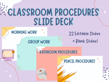 Preview of BTS Classroom Procedures - Editable Google Slides - FREEBIE