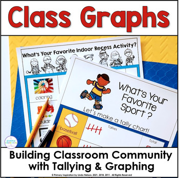 Preview of Bar Graphs & Tally Marks - Graphing Math Data to Build Classroom Community