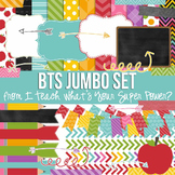 Digital Papers and Frames Back to School Set
