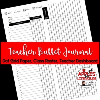 Preview of BTS Teacher Bullet Journal Dashboard & Class Roster Teacher Forms