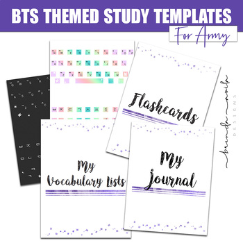 Preview of BTS Themed Study Template