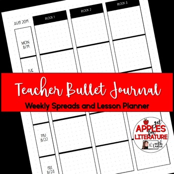 Preview of BTS Weekly Spreads & Lesson Plans Teacher Bullet Journal Teacher Forms