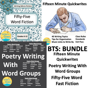 Preview of Fluency - Writing Fast Fiction - Poetry Writing with Group Words - Quickwrites