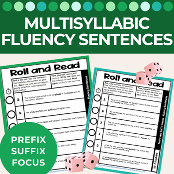 Preview of Multisyllabic Word Lists- Prefix and Suffix Games-Sentence Fluency Mats