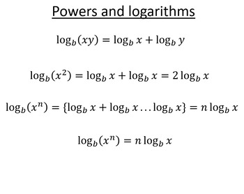 Preview of BTec Engineering - Logarithms (PowerPoint and worksheet)