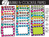 BUBBLY COLORFUL FRAMES {27 choices!}