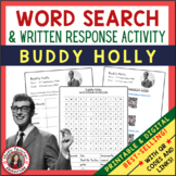 BUDDY HOLLY Music Word Search and Biography Research Activ