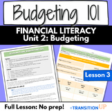 BUDGETING 101:Financial Literacy-Transition-Activities-Wor