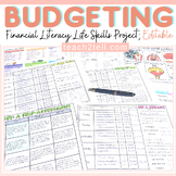 BUDGETING FINANCIAL PLANNING AND GRAPHING: FINANCIAL LITERACY(EDITABLE)