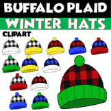 BUFFALO PLAID STOCKING HATS Clip Art WINTER