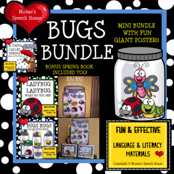 Preview of BUG BUNDLE with GIANT POSTER SPRING Pre-K Speech Therapy