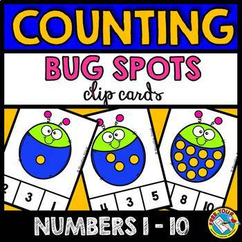 Preview of BUG THEME COUNT OBJECTS TO 10 SETS KINDERGARTEN MATH ACTIVITY FREEBEE PRINTABLE