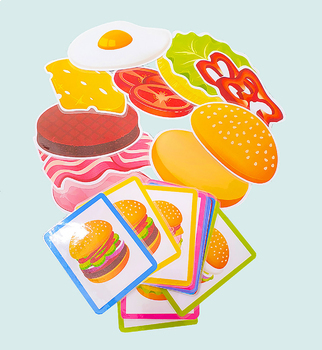 Preview of BUILD A BURGER CLIPARTS +CARDS (Games)