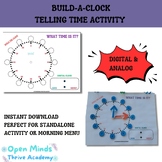 BUILD A CLOCK. Learn To Tell Time. Analog & Digital.PDF Ho
