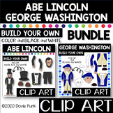 BUILD A PRESIDENT Clip Art BUNDLE Abe Lincoln and George W