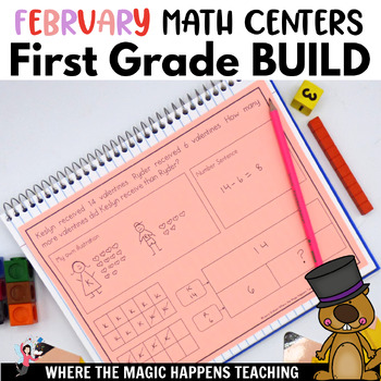 Preview of Math Centers for First Grade FEBRUARY Based on BUILD