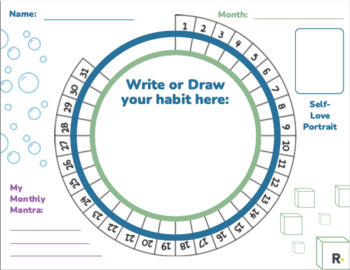 Preview of HEALTHY HABITS FOR KIDS: Worksheet, Conversation Guide & Visual Goal Tracker