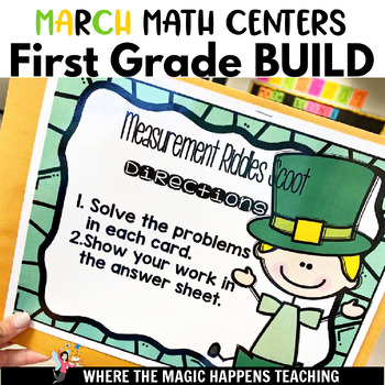 Preview of Math Centers for First Grade MARCH Based on BUILD