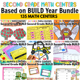 BUILD Math Centers for 2nd grade for the WHOLE YEAR  Bundle