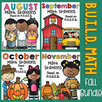 Preview of BUILD Math Stations {Fall Bundle}