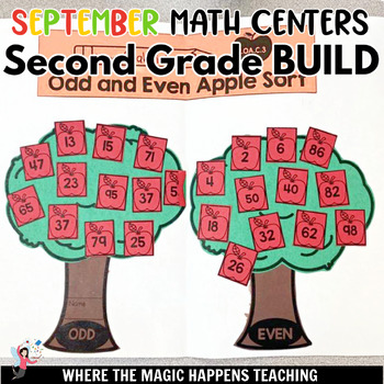 Preview of Math Centers for Second Grade SEPTEMBER - Based on BUILD