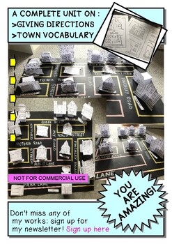 Preview of BUILD YOUR OWN IDEAL TOWN! AN ACTIVITY TO PRACTICE GIVING DIRECTIONS