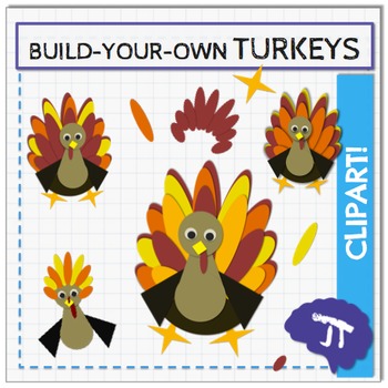 Preview of BUILD YOUR OWN Turkey Clipart