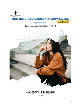 Preview of BUILDING BACKGROUND KNOWLEDGE (Reading Comprehension)