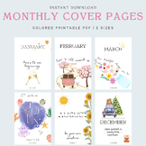 BULLET JOURNAL COVERS | monthly colored covers