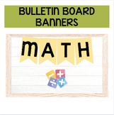 BULLETIN BOARD FLAGS (MATH, READING, WRITING, SCIENCE, SOC