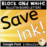 BULLETIN BOARD LETTERS | Black and White | Google Font ABeeZee