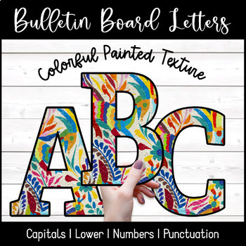 Preview of BULLETIN BOARD LETTERS | Font Clipart | MEXICAN Watercolor
