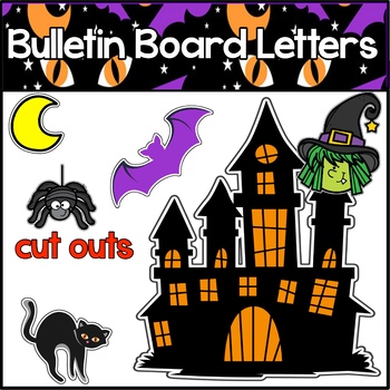 BULLETIN BOARD LETTERS HALLOWEEN by Digital Den | TpT