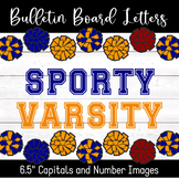 BULLETIN BOARD LETTERS | Navy Blue and Tangerine Varsity| 