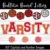 BULLETIN BOARD LETTERS | Orange and Red Varsity| Font Clipart