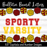 BULLETIN BOARD LETTERS | Red and Gold Varsity| Font Clipart