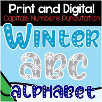 Preview of Bulletin Board Letters |  Font Clipart | WINTER SNOWFLAKES