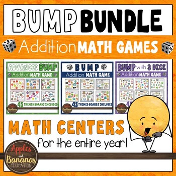 Preview of BUMP Bundle - Addition Math Games for an Entire Year