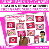 BUMP Games Monthly Math and Literacy First Grade | February