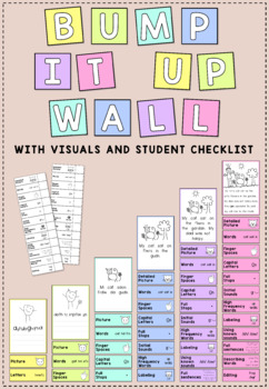 Preview of BUMP IT UP wall display for writing. With visuals.
