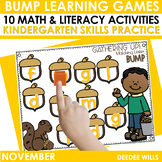 BUMP Games Monthly Math and Literacy Kindergarten |  NOVEMBER