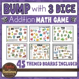 BUMP With 3 Dice - Math Addition Game Boards - 20 Designs